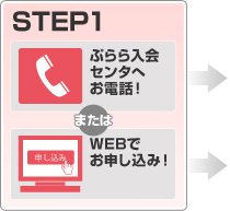 STEP1 �Ղ�����Z���^�ւ��d�b�I �܂��� WEB�ł��\�����݁I