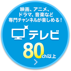 �f��A�A�j���A�h���}�A���y�Ȃǐ��`�����l�����y���߂�I �e���r�T�[�r�X 80ch�ȏ�