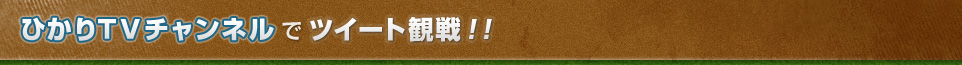ひかりTVチャンネルでツイート観戦!!