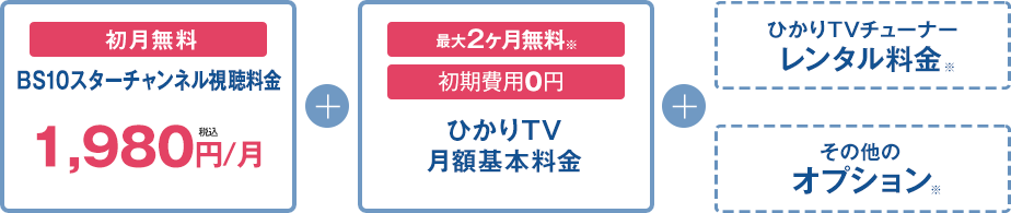  BS10X^[`l@1,980~/iōj+ 񏉌 Ђsuz{ + ЂTV`[i[^ ̑̃IvV