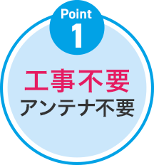 工事不要 アンテナ不要