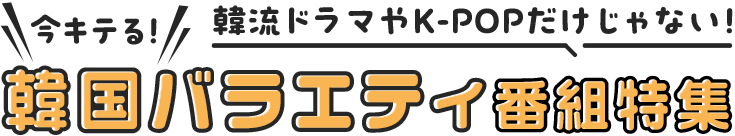 韓流ドラマやK-POPだけじゃない！ 韓国バラエティ番組特集